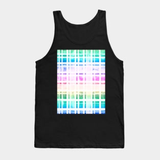 Pastel Rainbow Watercolor Gingham Tank Top